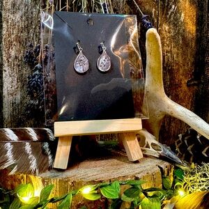 2/$15 dandelion fluff dangle earrings